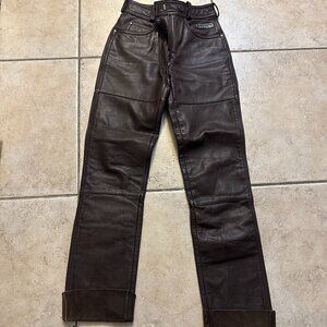 Brown Leather Pants